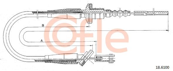 COFLE Трос, управление сцеплением 18.6100