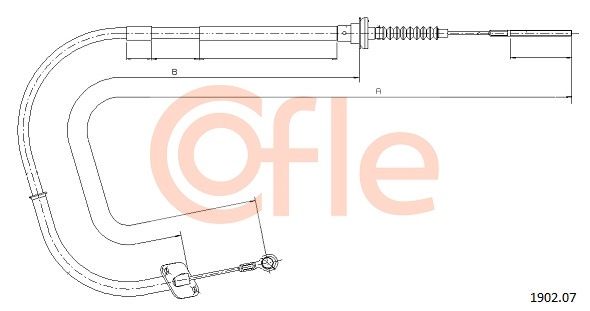 COFLE Трос, управление сцеплением 1902.07