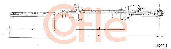 COFLE Трос, управление сцеплением 1902.1
