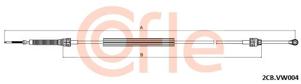 COFLE Трос, ступенчатая коробка передач 2CB.VK004