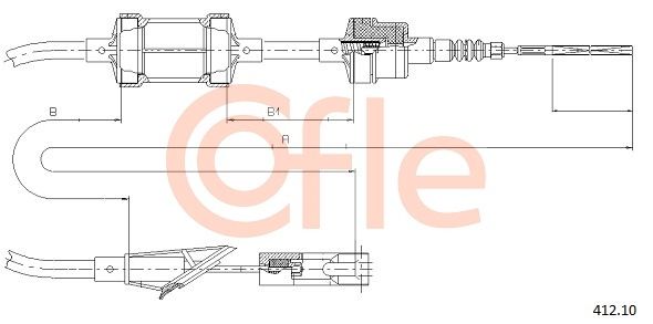 COFLE Трос, управление сцеплением 412.10