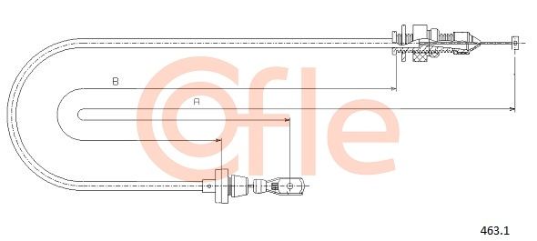 COFLE Тросик газа 463.1