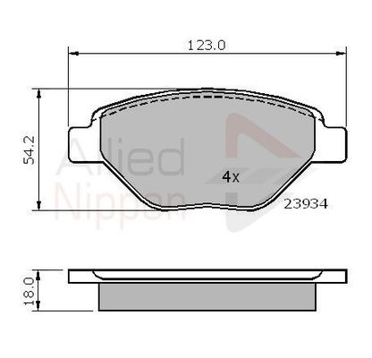 COMLINE Комплект тормозных колодок, дисковый тормоз ADB01159