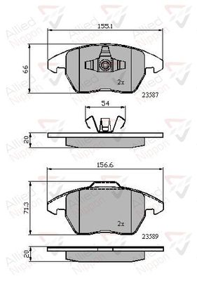 COMLINE Комплект тормозных колодок, дисковый тормоз ADB01224
