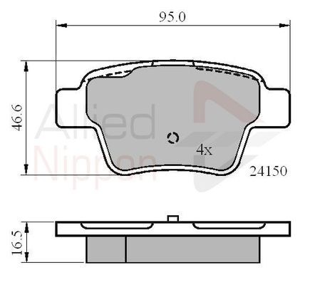 COMLINE Комплект тормозных колодок, дисковый тормоз ADB01658