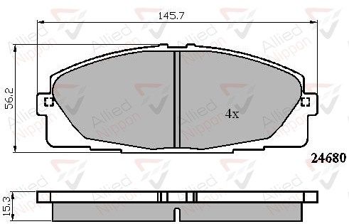 COMLINE Комплект тормозных колодок, дисковый тормоз ADB01706