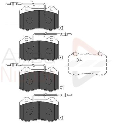 COMLINE Комплект тормозных колодок, дисковый тормоз ADB11227