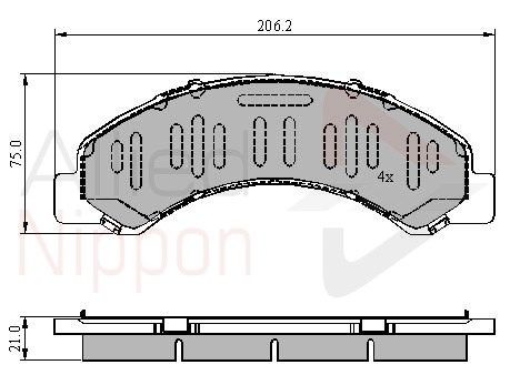 COMLINE Комплект тормозных колодок, дисковый тормоз ADB3918