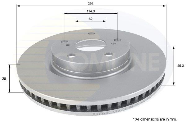 COMLINE Тормозной диск ADC01147V