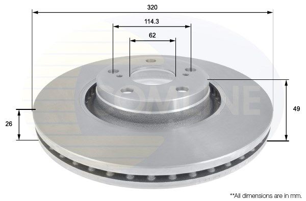 COMLINE Bremžu diski ADC01165V