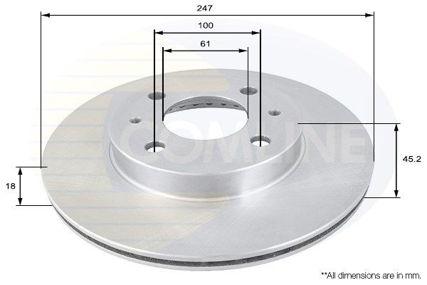 COMLINE Тормозной диск ADC0242V