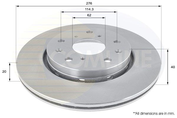 COMLINE Тормозной диск ADC0925V