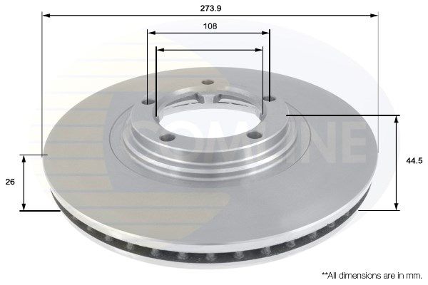 COMLINE Тормозной диск ADC1062V