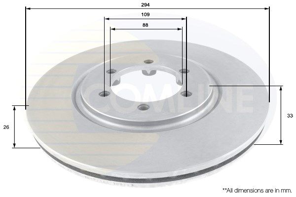 COMLINE Bremžu diski ADC1080V