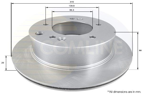 COMLINE Bremžu diski ADC1088V