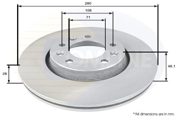 COMLINE Bremžu diski ADC1580V