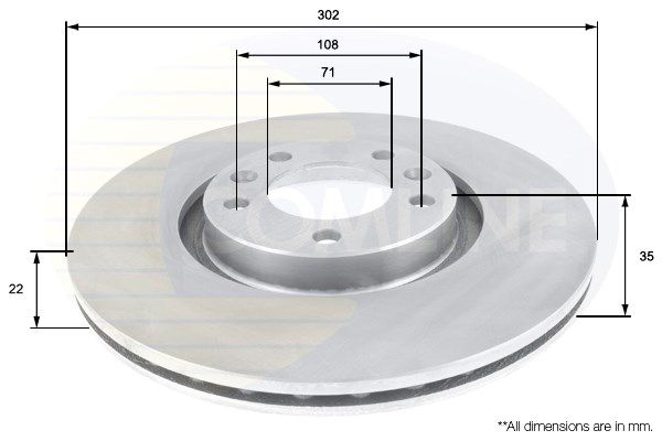 COMLINE Тормозной диск ADC1591V