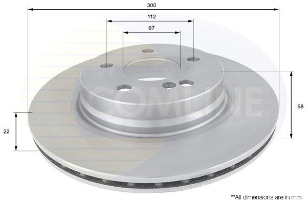 COMLINE Тормозной диск ADC1658V