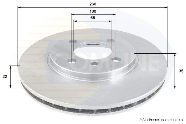 COMLINE Тормозной диск ADC1709V