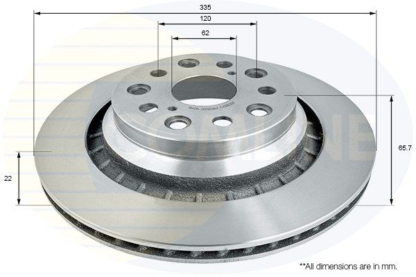 COMLINE Тормозной диск ADC2507V