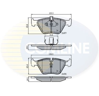 COMLINE Комплект тормозных колодок, дисковый тормоз CBP01010