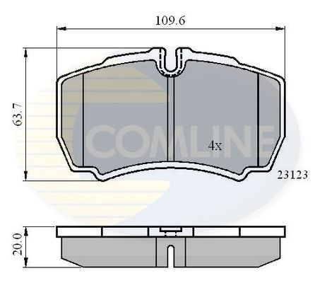 COMLINE Комплект тормозных колодок, дисковый тормоз CBP01034