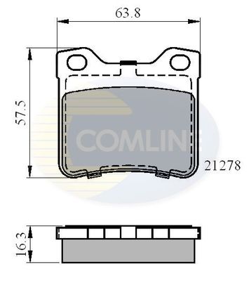 COMLINE Комплект тормозных колодок, дисковый тормоз CBP01060