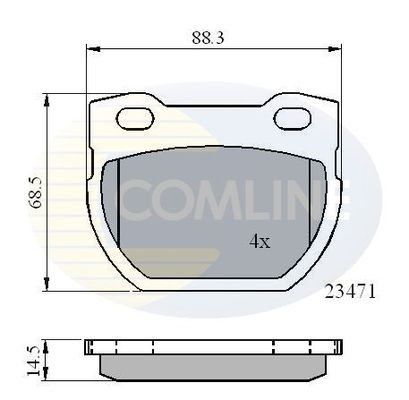 COMLINE Комплект тормозных колодок, дисковый тормоз CBP01078
