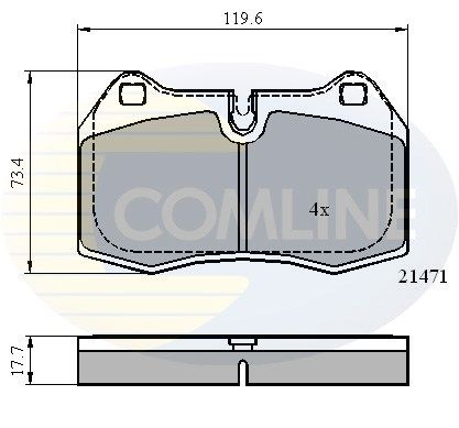 COMLINE Комплект тормозных колодок, дисковый тормоз CBP01097