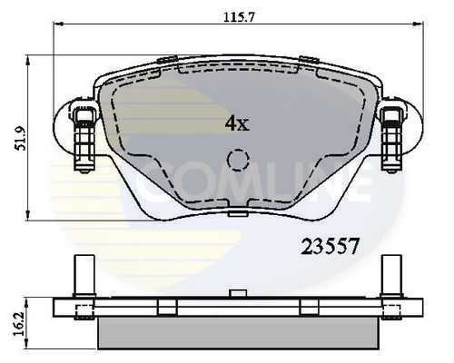 COMLINE Bremžu uzliku kompl., Disku bremzes CBP01114