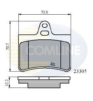 COMLINE Комплект тормозных колодок, дисковый тормоз CBP01122