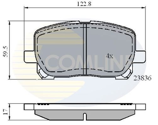 COMLINE Комплект тормозных колодок, дисковый тормоз CBP01132
