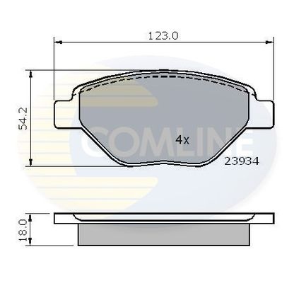 COMLINE Комплект тормозных колодок, дисковый тормоз CBP01159