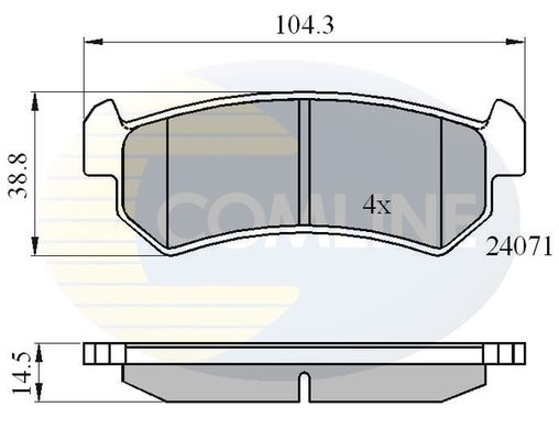 COMLINE Bremžu uzliku kompl., Disku bremzes CBP01191