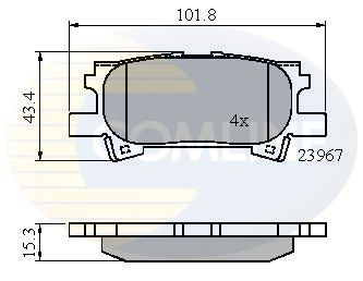 COMLINE Комплект тормозных колодок, дисковый тормоз CBP01279