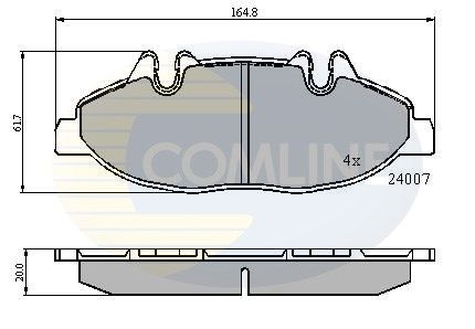 COMLINE Комплект тормозных колодок, дисковый тормоз CBP01305