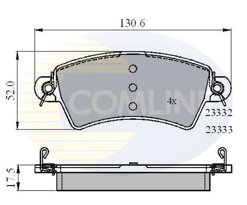 COMLINE Комплект тормозных колодок, дисковый тормоз CBP01549