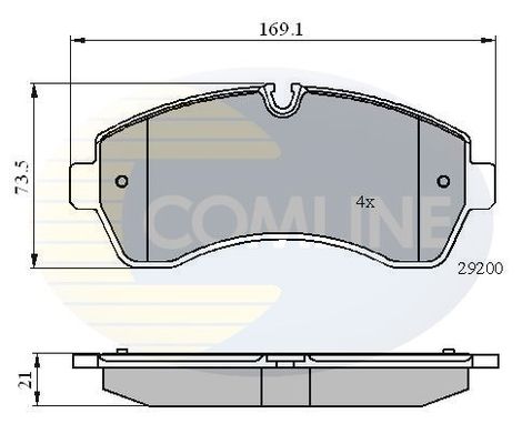 COMLINE Bremžu uzliku kompl., Disku bremzes CBP01569