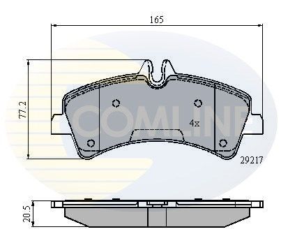 COMLINE Комплект тормозных колодок, дисковый тормоз CBP01575