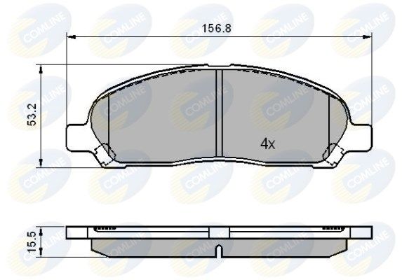 COMLINE Комплект тормозных колодок, дисковый тормоз CBP01606