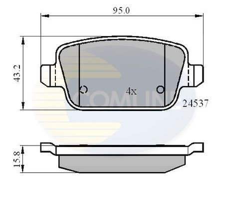 COMLINE Комплект тормозных колодок, дисковый тормоз CBP01610