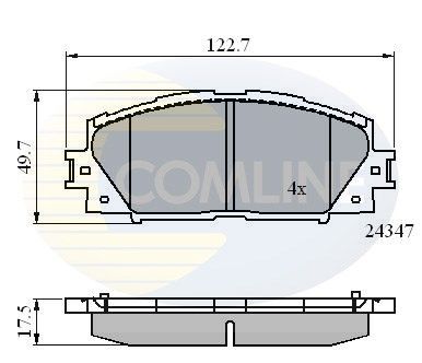 COMLINE Комплект тормозных колодок, дисковый тормоз CBP01612