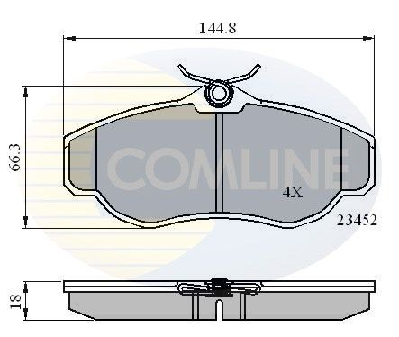 COMLINE Комплект тормозных колодок, дисковый тормоз CBP0162