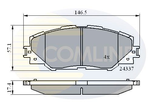 COMLINE Комплект тормозных колодок, дисковый тормоз CBP01625