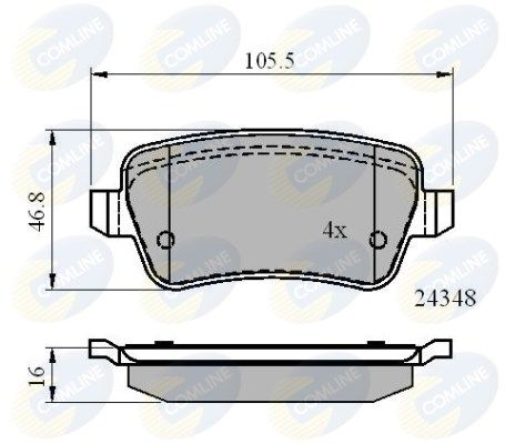 COMLINE Bremžu uzliku kompl., Disku bremzes CBP01630