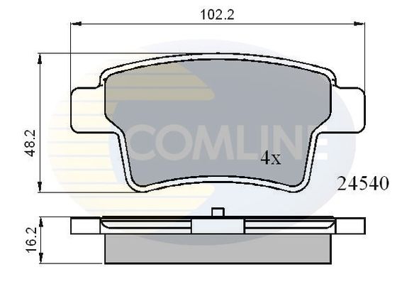 COMLINE Комплект тормозных колодок, дисковый тормоз CBP01713