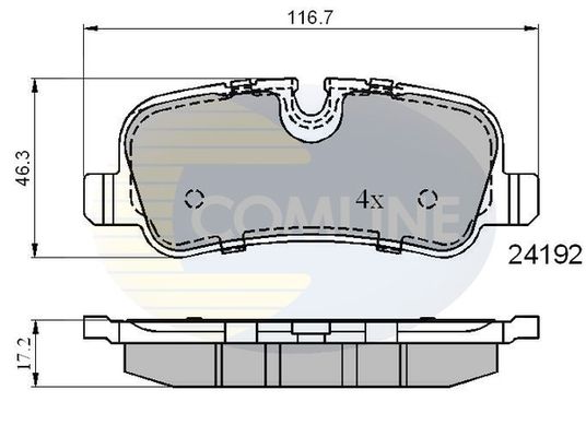 COMLINE Комплект тормозных колодок, дисковый тормоз CBP01726