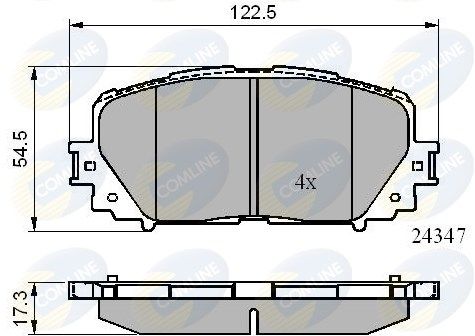 COMLINE Комплект тормозных колодок, дисковый тормоз CBP01767