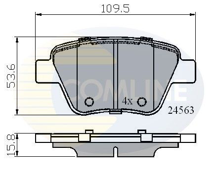 COMLINE Комплект тормозных колодок, дисковый тормоз CBP02022