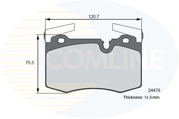 COMLINE Комплект тормозных колодок, дисковый тормоз CBP02109